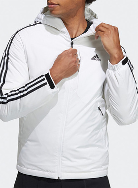 Adidas/阿迪达斯正品冬季新款男子保暖连帽羽绒服外套 H23089