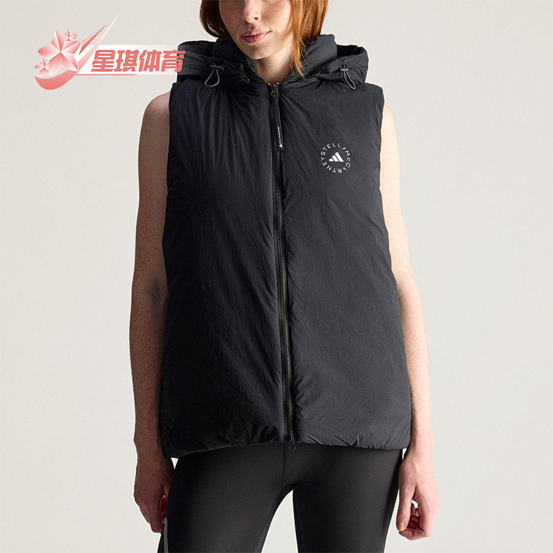 Adidas/阿迪达斯正品SMCPADEDVEST新款女经典黑色马甲棉服JW2038
