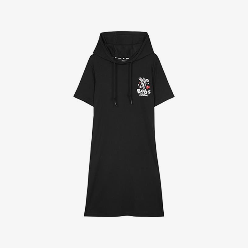 Skechers/斯凯奇正品新款当季休闲舒适连帽女子运动连衣裙