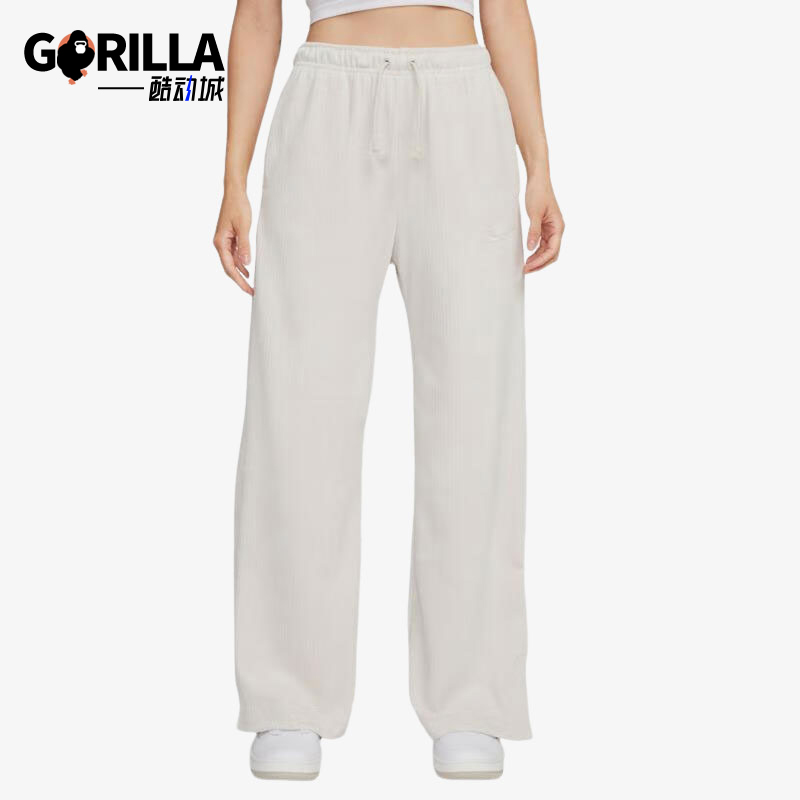 耐克女子直筒灯芯绒阔腿裤