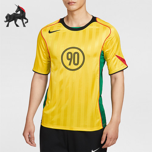 Nike/耐克正品Total 90男士圆领网眼拼接透气足球短袖IB4219-719