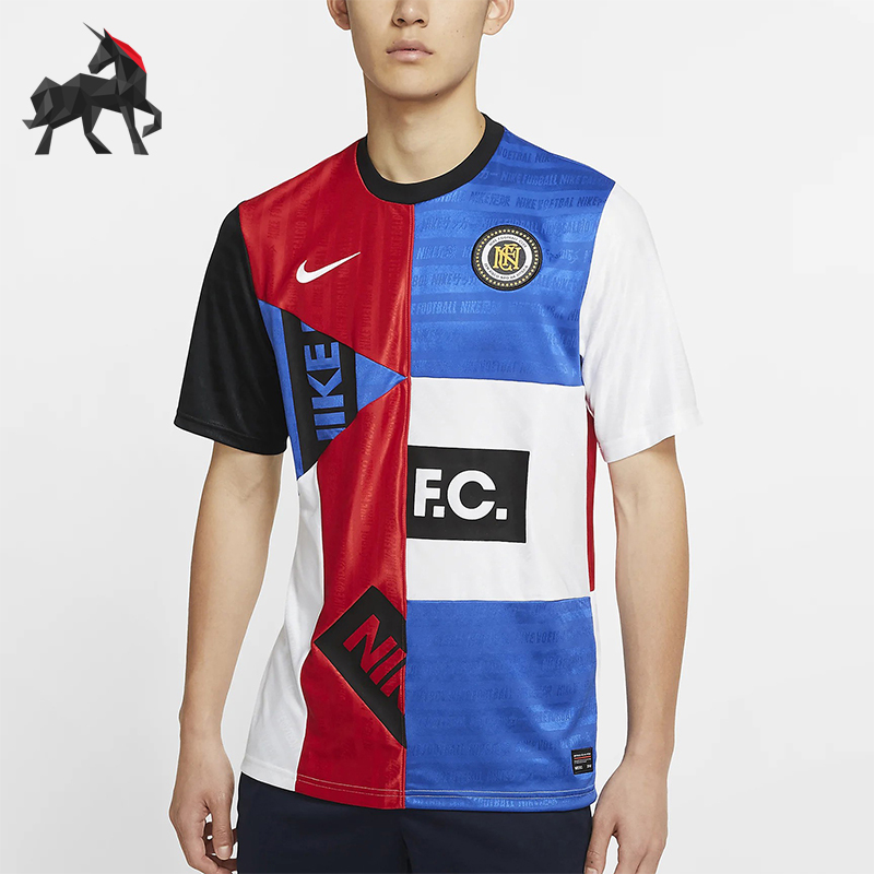 Nike/耐克正品F.C.男士圆领足球训练透气运动短袖T恤CJ2490-480