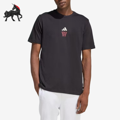Adidas/阿迪达斯正品BASKETBALBASKETBAL新款经典短袖T恤JZ5044