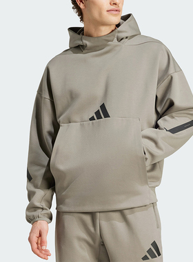 Adidas/阿迪达斯正品新款男士轻薄柔软保暖连帽卫衣JE3071