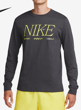 Nike/耐克官方正品新款印花圆领打底衫男子运动长袖T恤FD1340-060