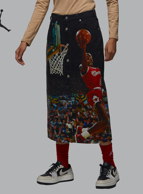 Nike/耐克正品运动休闲新款女士时尚印花潮流半身裙FZ9289-010