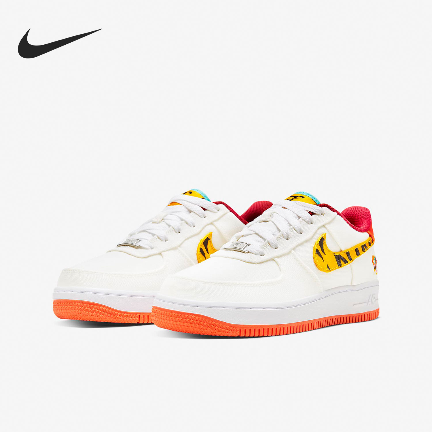 Nike/耐克正品AIR FORCE 1 AF1新年女子GS大童板鞋DQ4502-171
