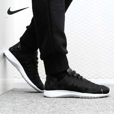 Nike正品女子编织透气黑白运动鞋