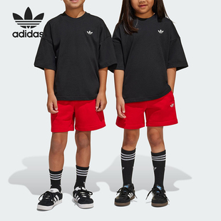 Adidas/阿迪达斯正品夏季三叶草小童潮流休闲短袖短裤套装JD0639