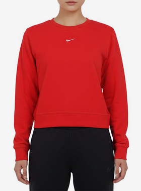 Nike/耐克正品ONEDFCREWHBR新款女红色经典套头卫衣IB1451-657
