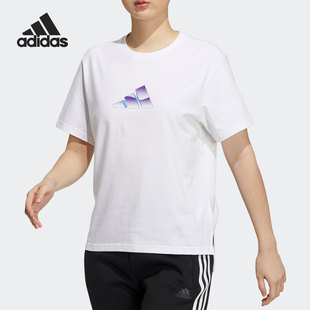 女子运动休闲透气短袖 Adidas 阿迪达斯官方正品 2021夏新款 GP0600