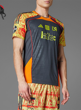 Adidas/阿迪达斯正品2025夏季款男士修身透气足球拼接短袖JL8067
