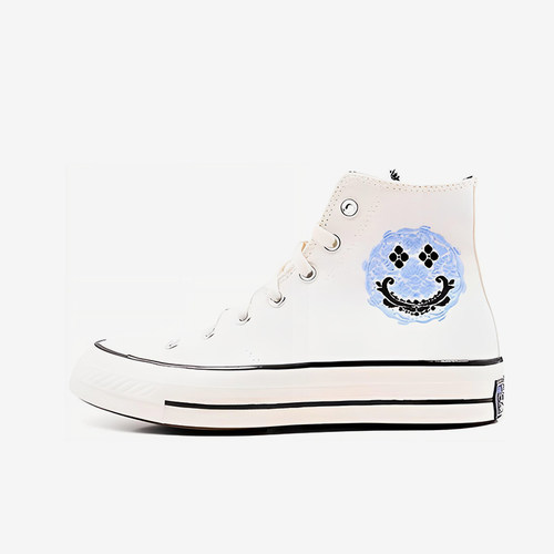 Converse/匡威正品运动男女同款刺绣浮雕高帮帆布休闲鞋A04487C
