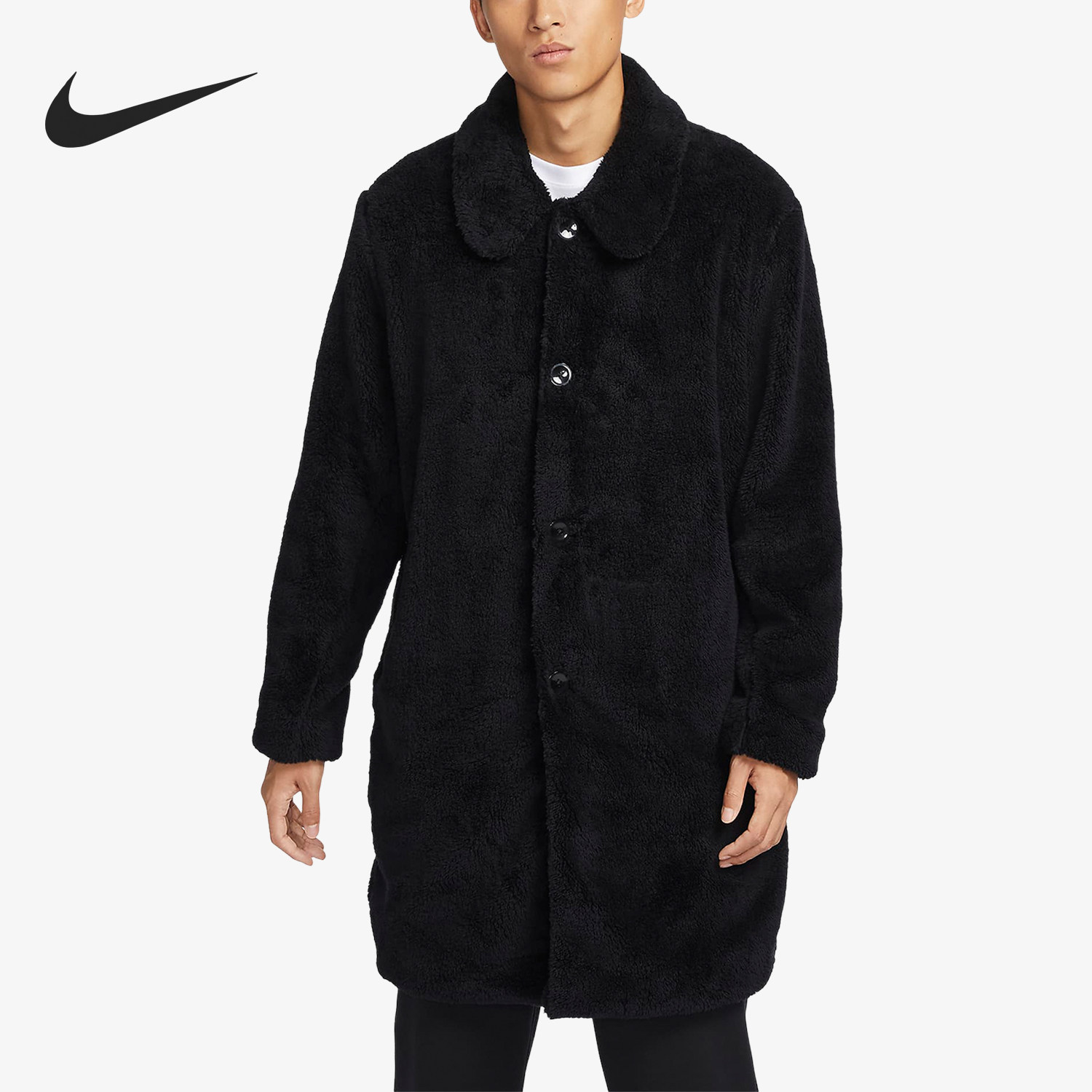 Nike/耐克正品冬季新款男子珊瑚绒保暖休闲外套FB7120