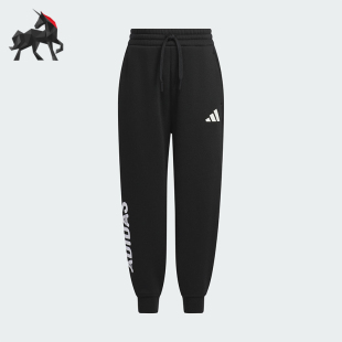 款 Adidas 阿迪达斯正品 2025秋季 KC5341 儿童日常保暖针织束脚长裤