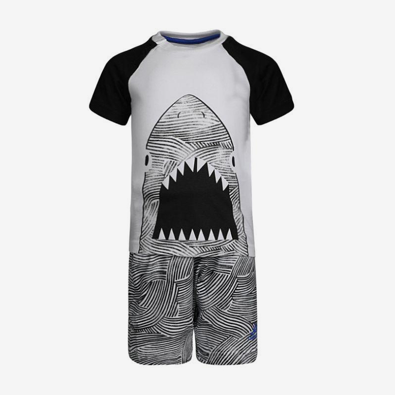 Adidas/阿迪达斯正品I SSET FUN BOYS婴童透气休闲运动套装CF7423