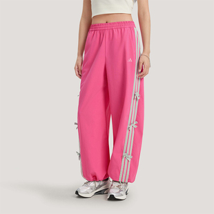 款 Adidas 阿迪达斯正品 2026春季 KR7597 女士日常松紧腰直筒长裤