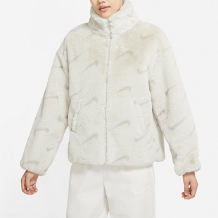 Nike/耐克冬季女子运动休闲人造毛皮保暖外套 DQ6843-072