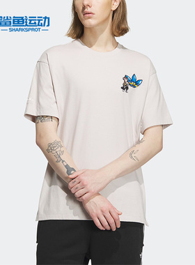Adidas/阿迪达斯正品三叶草新款男女印花运动短袖T恤IP1792