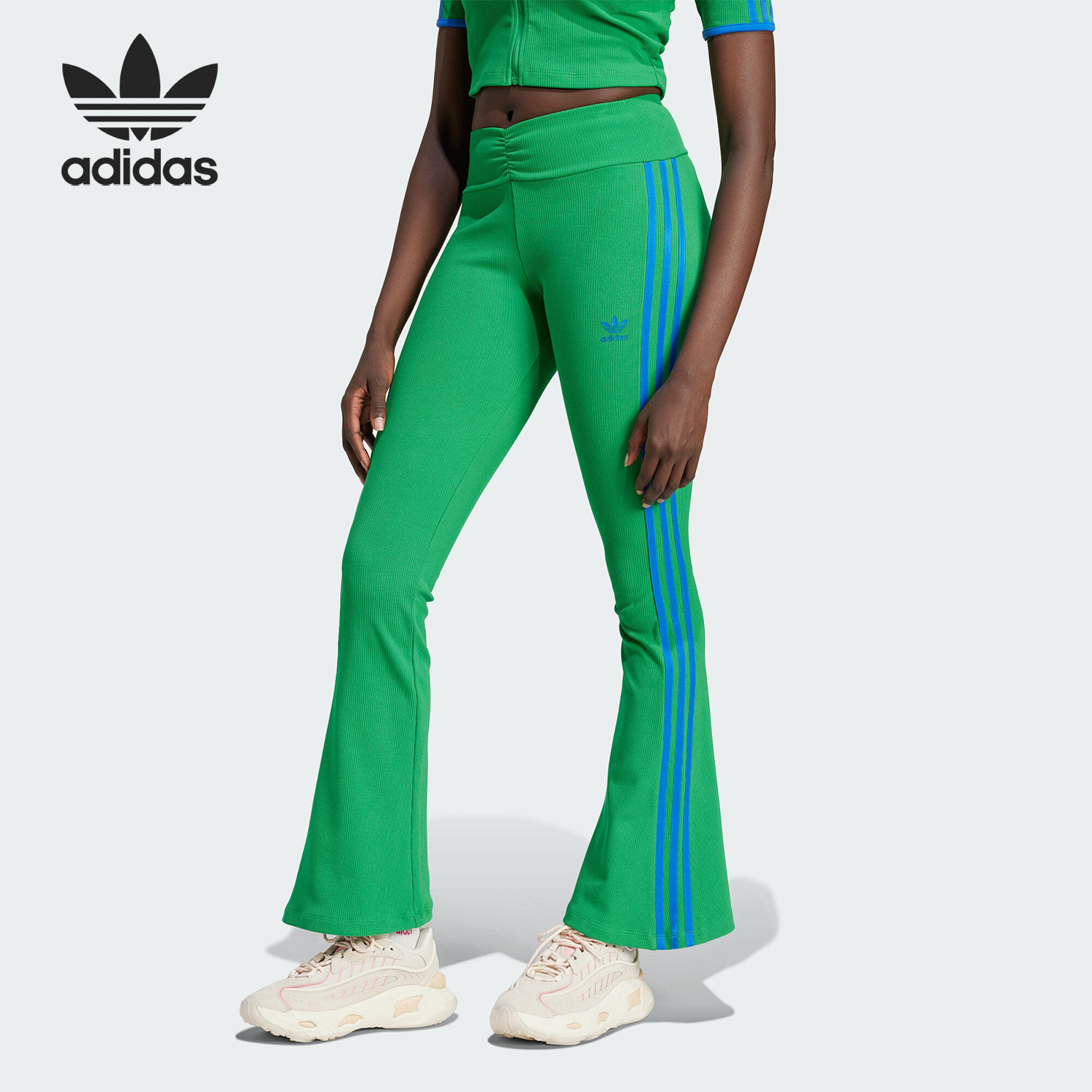 Adidas/阿迪达斯正品三叶草女士简约时尚弹力喇叭裤JG8046,运动服/休闲服装,运动长裤,淘宝优惠券,粉丝福利购,淘宝优惠卷