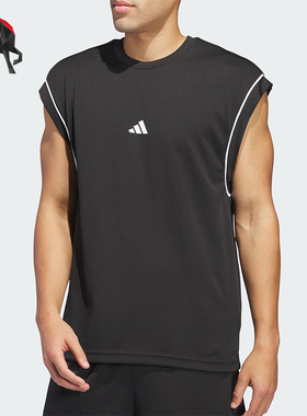 Adidas/阿迪达斯正品BASKETBALL 男士透气无袖宽松T恤背心JN4722