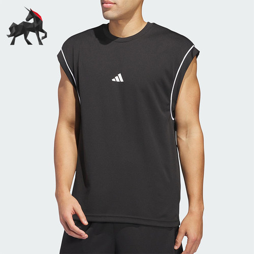 Adidas/阿迪达斯正品BASKETBALL 男士透气无袖宽松T恤背心JN4722