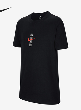 Nike/耐克正品Sportswear大童针织宽松图案短袖IH0829-010