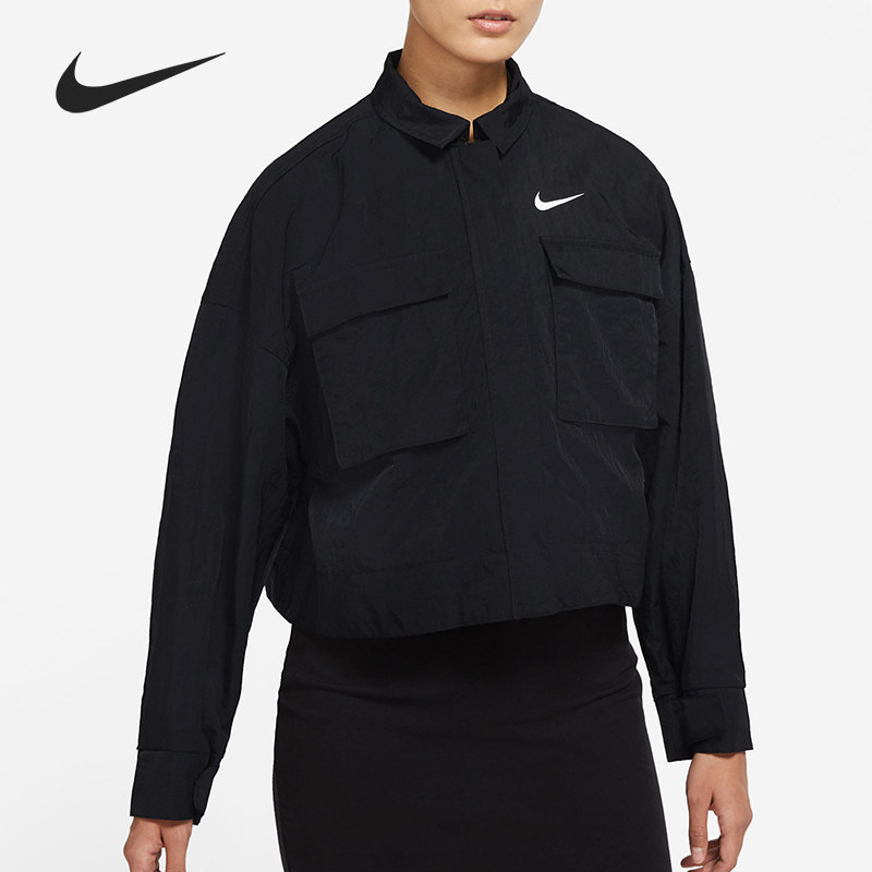 Nike/耐克官方正品女子舒适翻领拉链休闲运动夹克外套DM6244-010,运动服/休闲服装,运动茄克/外套,淘宝优惠券,粉丝福利购,淘宝优惠卷