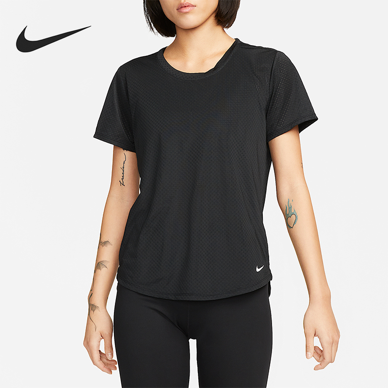 Nike/耐克正品2025秋季款女士耐穿透气圆领套头短袖DX0132-010