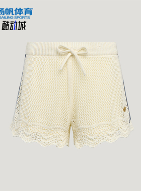 Adidas/阿迪达斯正品三叶草女士镂空针织运动休闲短裤KX0723