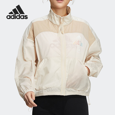 Adidas/阿迪达斯正品女款运动立领拉链复古立领外套HA3639