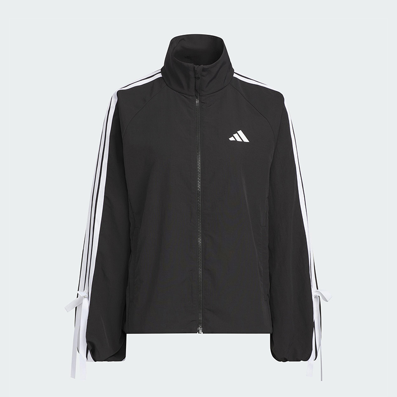 Adidas/阿迪达斯正品DANCE WB 1女士宽松蝴蝶结三条纹外套KT5003