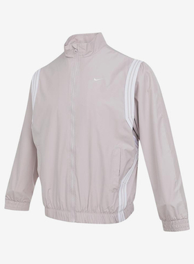 Nike/耐克正品S新款女浅粉白色轻盈防风经典梭织夹克FZ5233-019