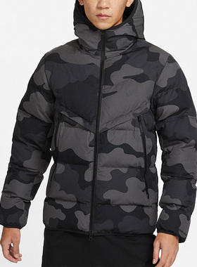 Nike/耐克正品冬季男子运动休闲保暖透气连帽棉服 DQ4936-254