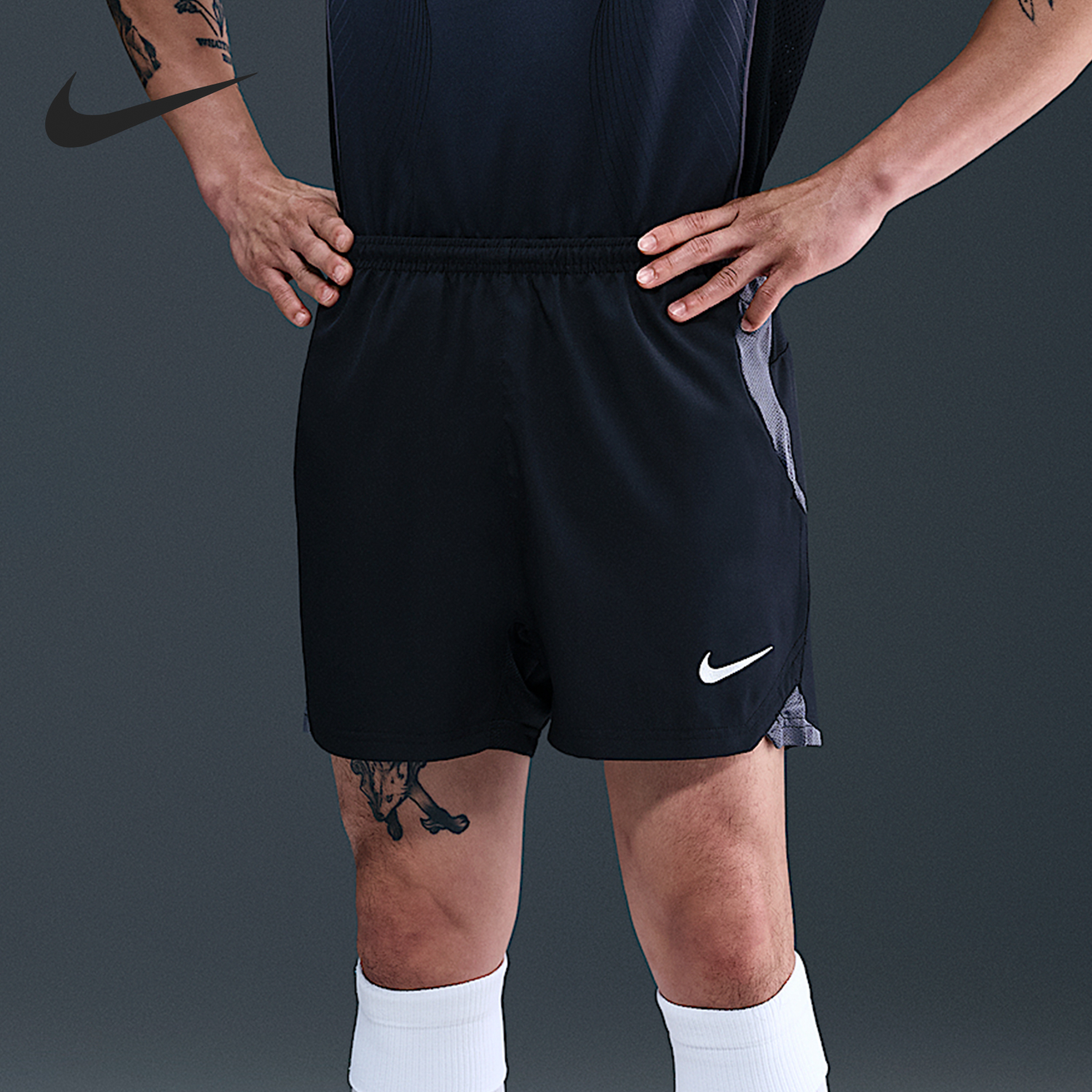 耐克男士复古透气运动足球短裤