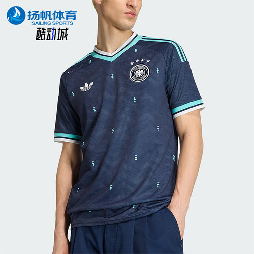 Adidas/阿迪达斯正品夏季男士印花修身针织经典足球运动T恤JN2074