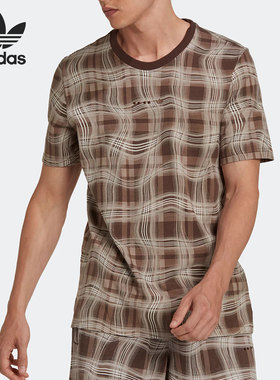 Adidas/阿迪达斯正品三叶草AOP SS TEE男子运动短袖T恤HK2744