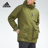 PARKA男士 Adidas 阿迪达斯正品 户外运动保暖防风羽绒服H61734
