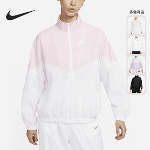 DM6186 女子舒适立领拉链休闲运动夹克外套 690 耐克正品 Nike