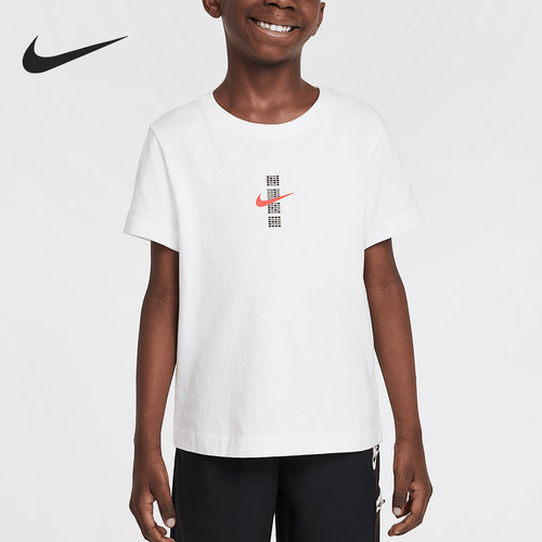 Nike/耐克正品Swooshtron小童经典印花耐穿短袖IM4479-100