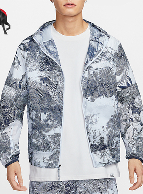 Nike/耐克正品Cinder Cone男士宽松拉链时尚印花外套HJ2886-085