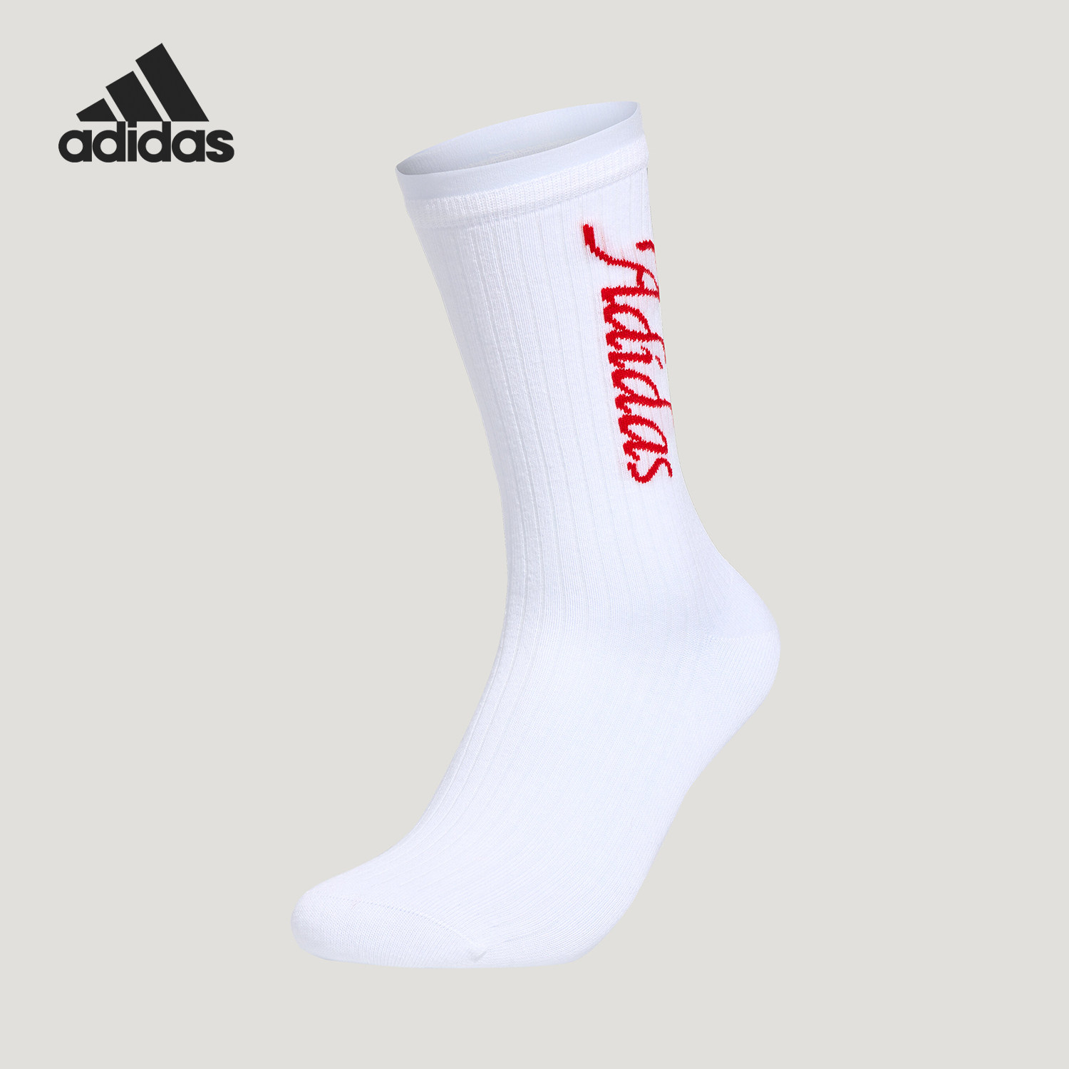 Adidas/阿迪达斯官方正品新款男女细条纹运动短袜一双装KY7918 - 实物图