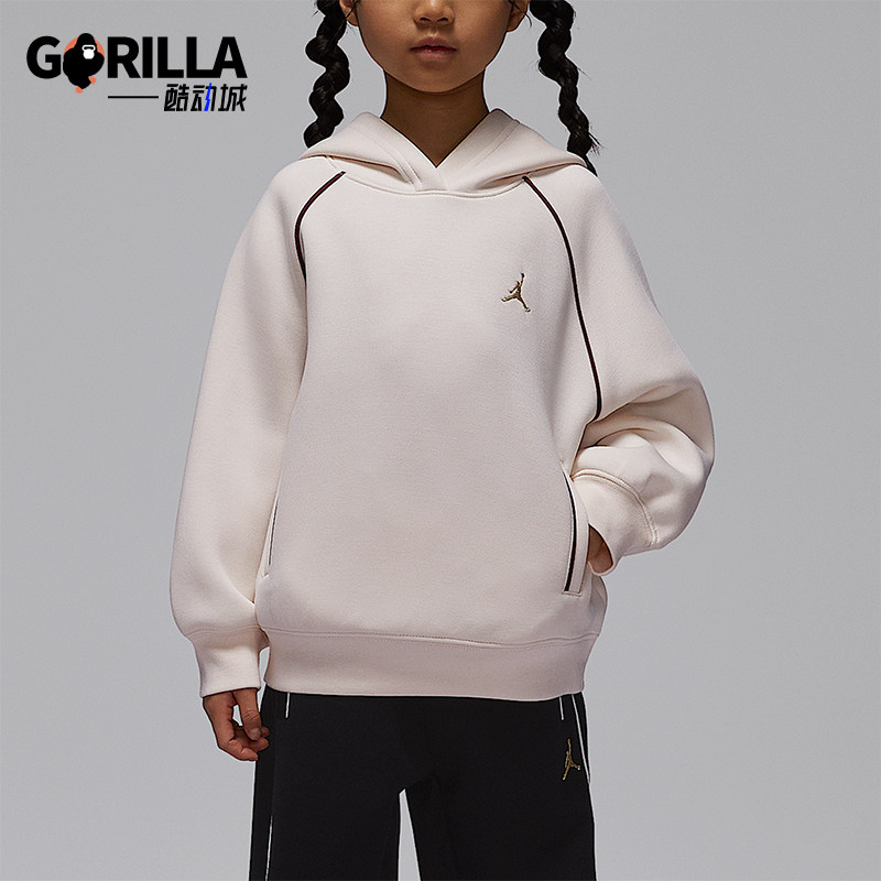 Nike/耐克正品JORDAN小童休闲连帽针织刺绣运动卫衣IR8335-134