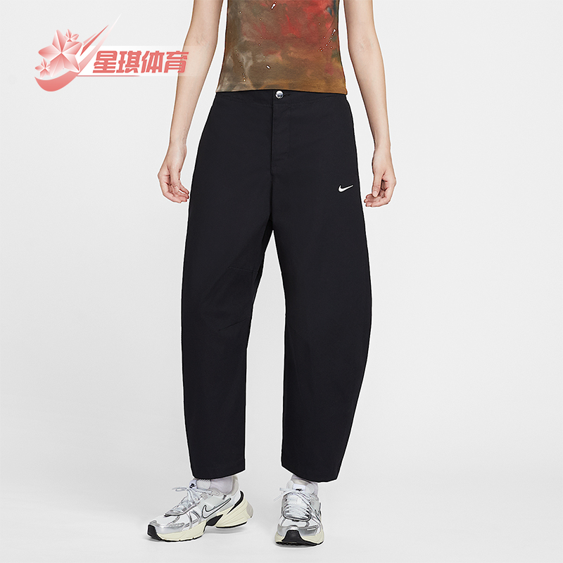 Nike/耐克正品Sportswear 女士刺绣宽松运动厚实九分裤HV2087-010