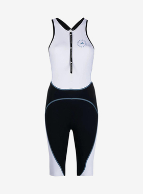 Adidas/阿迪达斯正品新款女经典白黑色游泳戏水连体泳衣GQ1209