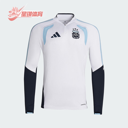 Adidas/阿迪达斯正品2025冬季款男士套头立领拼接足球上衣JZ5969