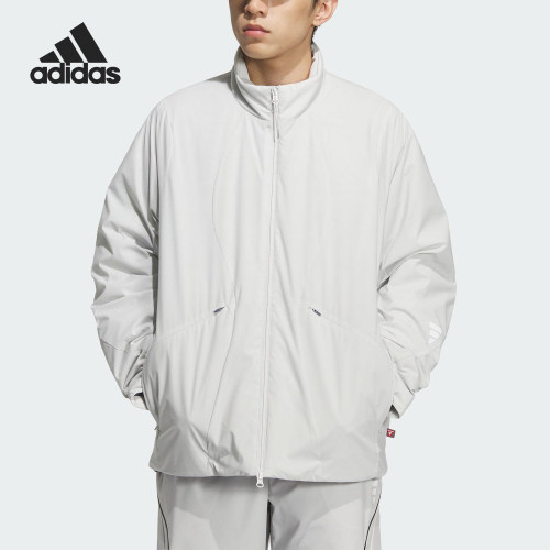 阿迪达斯男士保暖立领运动棉服