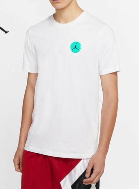 Nike/耐克正品JORDAN新款男子圆领休闲运动T恤短袖CW0800-100