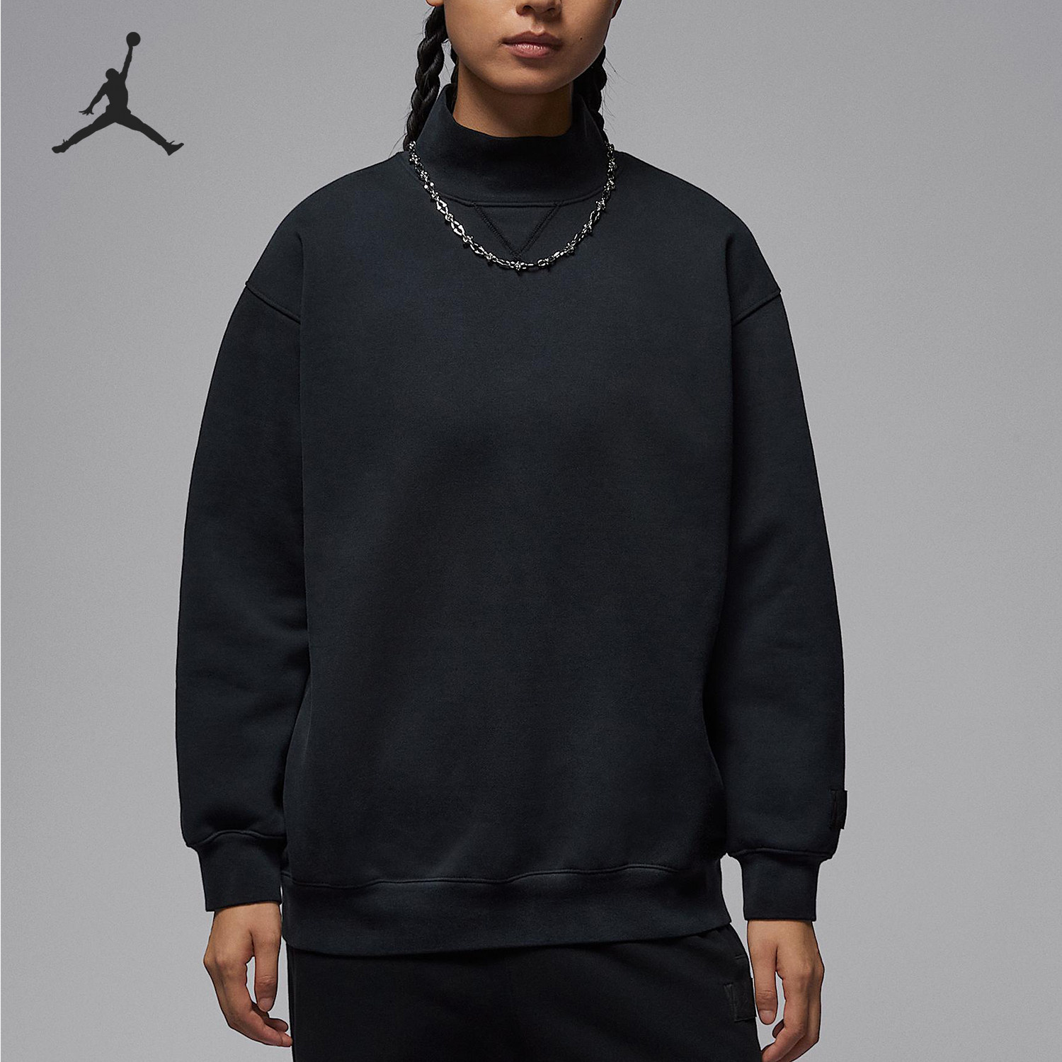 Nike/耐克官方正品JORDAN女士立领套头耐穿刺绣卫衣HV0314-010,运动服/休闲服装,运动卫衣/套头衫,淘宝优惠券,粉丝福利购,淘宝优惠卷