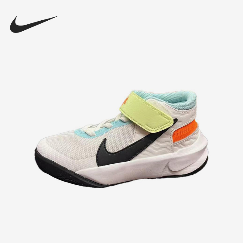 Nike/耐克正品春季小童减震魔术贴中帮耐磨篮球鞋HJ3497-101